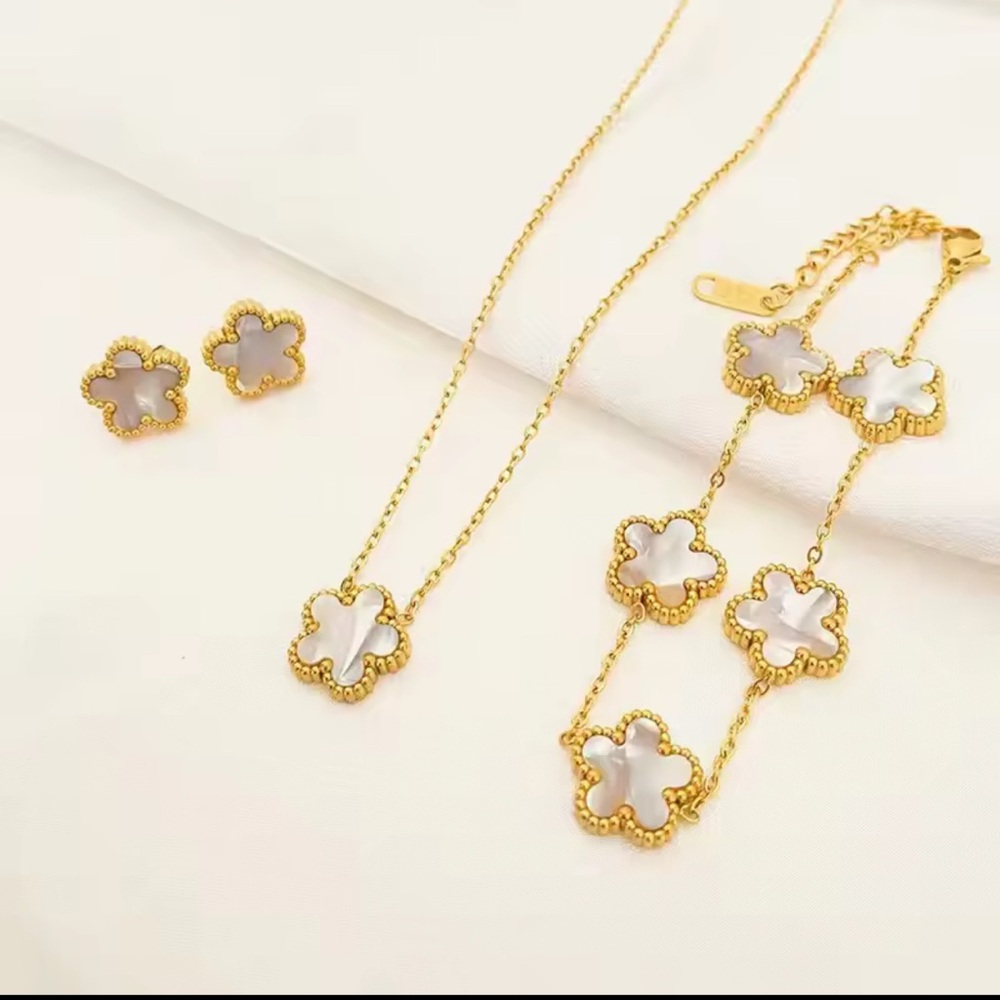 18k Gold plated stainless steel set
